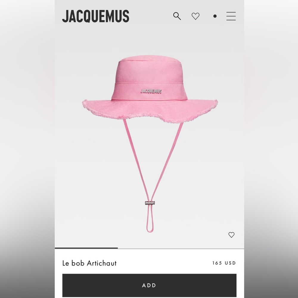 JACQUEMUS Le Bob Artichaut - light pink bucket hat